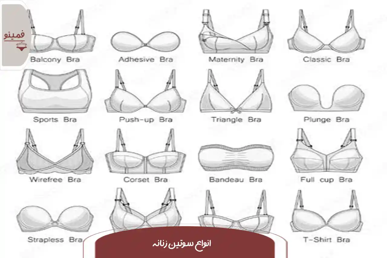 انواع سوتین های زنانه | فمینو
